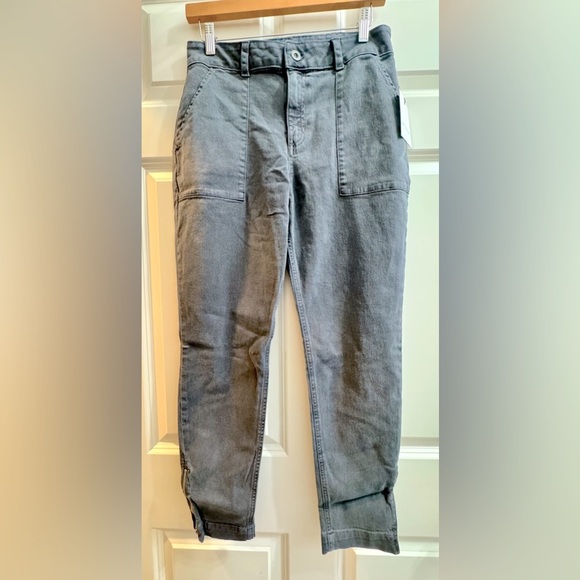 Bella Dahl NWT SZ 26 Sutton Rolled Patch Pant in Grey - Picture 5 of 8